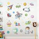 thumbnail image 4 of 2 pegatinas de pared espacio creativo astronauta de dibujos animados habitación de los niños escuela planetario pared pintura decorativa de vidrio 50 * 70 cm oso de fresa  Electrónica, 4 of 5