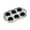 Silver, variant on Nkmbld Cake Baking Molds Press Type 6 Consecutive Silicone Molds for Homemade Cake, Bread and Jello, Non-Stick