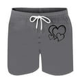 thumbnail image 4 of Aqestyerly Men Heart‑Print Drawstring Pocket Beach Shorts,Trendy Casual Swim Trunks with Quick Dry Comfort, 4 of 4