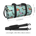 thumbnail image 5 of Sigee Christmas Dachshund Printed Multi-compartment Sports Gym Bag for Men and Women Large Capacity Travel Bag, Overnight Bag, 5 of 8