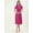 Pink, variant on DressBerry Women’s Printed Viscose Rayon Front Slit Round Neck Calf Length Casual Summerwear Beachwear Partywear Light Weighted Straight Hem All Purpose One Piece Dress