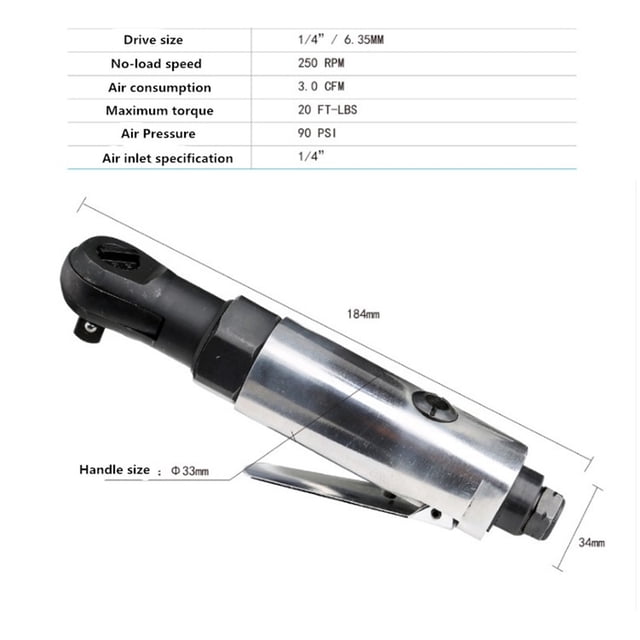 1/2 1/4 3/8 Pneumatic Air Wrench Spanner Square Tool Car Bicycle Repair Tools ,Long-Term Reliability