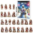 thumbnail image 2 of 2D Acrylic Christmas Countdown Calendar Ornament Set Double Printed Tree Decorations Kids Favorite Festive Toy Holiday Activity Kit, 2 of 6