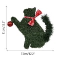 thumbnail image 3 of Corona Navideña Verde Con Gato Y Corona Navideña Para La Puerta Principal Corona De Invierno Con Lazo Rojo Y Agujas Corona Festiva Decoración De Temporada Para La Puerta Principal, La Ventana Y La C, 3 of 7