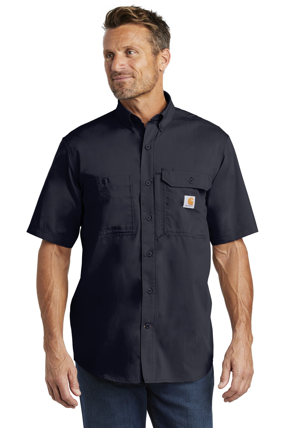 Carhartt Force Ridgefield Solid Short Sleeve Shirt - Walmart.com