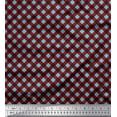 thumbnail image 1 of Soimoi Blue Cotton Voile Fabric Diagonal Check Printed Craft Fabric by the Yard 56 Inch Wide, 1 of 3