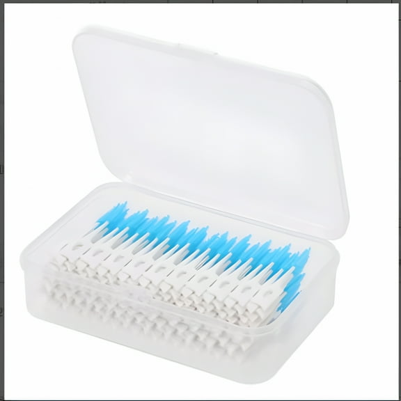 ACDANC 160pcs Double-ended Toothpick Soft Silicone Tooth Picks Floss Interdental Brush Stick Hygiene Tools