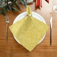 thumbnail image 2 of Coolnut Set of 1 Golden Glitter Texture Satin Napkin Square 20 Inches Table Napkins Soft Smooth Decorative Napkins for Wedding Banquet Party Decoration, 2 of 6