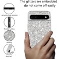 thumbnail image 3 of Compatible with Google Pixel 6A Case Glitter Shockproof,Google Pixel 6A Phone Case Bling Sparkly Soft TPU and PC Silicone Shiny Girl Women Thin Protective Cover (Silver), 3 of 14