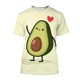 thumbnail image 3 of Summer 3D Printing Fruit Avocado T Shirt Vitellaria Paradoxa C.F.Gaertn. Graphic Tee Shirts Men Fashion Funny T Shirts Clothing, 3 of 5