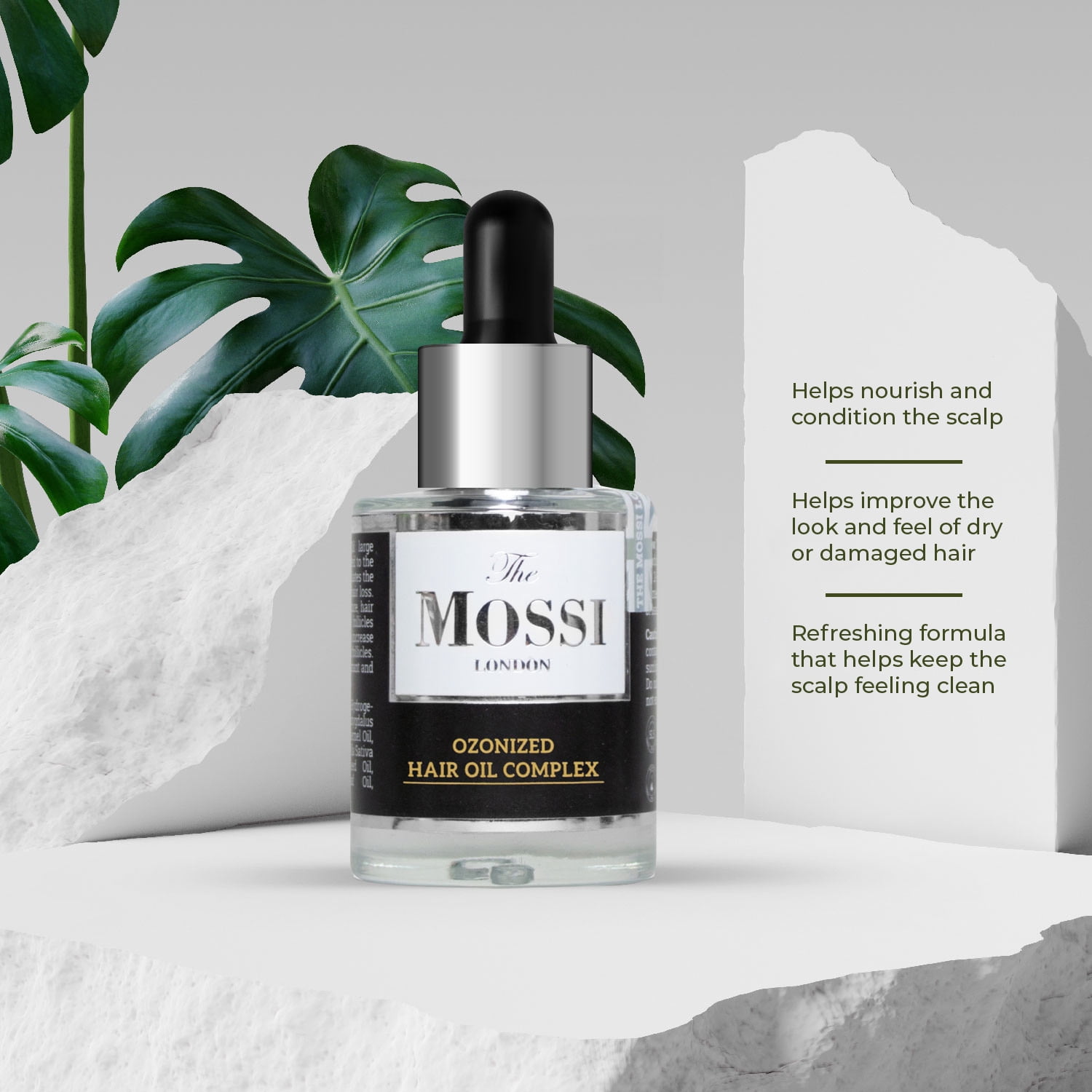 The Mossi London Ozonized Hair & Scalp Oil Complex – Nourishing Treatment – 30 ml