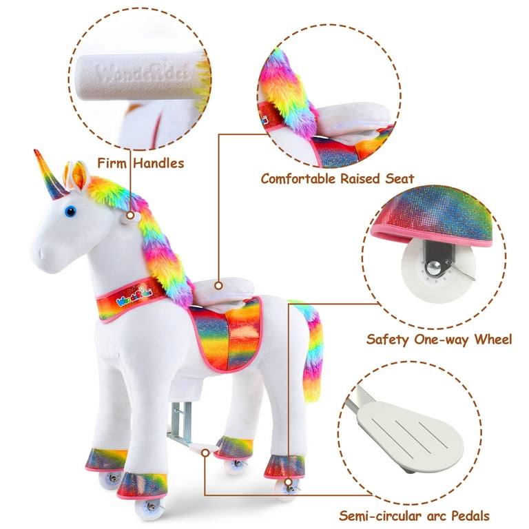 Learning Colors, Rainbow Horse with Glitter, Colorful horse