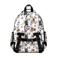 thumbnail image 3 of French Bulldog Footprint Backpack for School,Cute School Bag,Schoolbag with Adjustable Shoulder Straps & Padded Back,15.25"x11.5"x5.25", 3 of 6