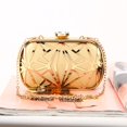 thumbnail image 2 of CNKOO Nouveau Sac de Soirée en Métal Ajouré pour Femmes Pochette en Strass Sac à Bandoulière Croisé, 2 of 6