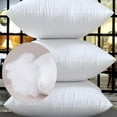 thumbnail image 1 of 18"x18" Throw Pillow Insert, Lightweight Down Replacement Polyester Pillow, Sofa Cushion, Pillowcase, Machine Washable. (White), 1 of 6