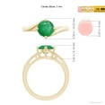 thumbnail image 4 of Angara Natural 1.2 Ct. Emerald Solitaire Ring in 14K Yellow Gold for Women (Ring Size: 11.5), 4 of 9