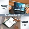 thumbnail image 6 of JETech Case for Samsung Galaxy Tab S10 FE / S9 FE 10.9-Inch, Slim Translucent Back Tri-Fold Stand Protective Tablet Cover, Support S Pen Charging, Auto Wake/Sleep (Midnight Green), 6 of 7