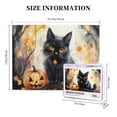 thumbnail image 5 of 500 PCS 500 Piece Puzzle For Adults Black Cat Pumpkin Head,Unique Artwork For Adults,Wonderful Imagination,Oil Painting Style Black Cat Wooden Jigsaw Puzzles,Creative Activity Hobbies For Adults, 5 of 6