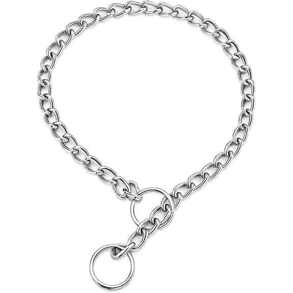 Metal Choke Chain for Dog, Heavy Duty Adjustable Training Chain for Small Medium Large Dogs, Rust-Resistant Steel Slip Collar for Outdoor Walking, Training and Behaviour Control (65 cm, 4.0 mm)