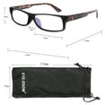 thumbnail image 3 of EYE ZOOM 3 Pack Women Rectangular Plastic Frame Blue Light Blocking Reading Glasses, Gray, +2.00, 3 of 6