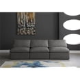 thumbnail image 3 of Meridian Furniture Plush Standard Gray Velvet Modular Armless Sofa, 3 of 9
