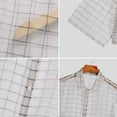 thumbnail image 5 of INCERUN Men's Fashion Plaid See Through 3/4 Sleeve Shirt Lightweight Overshirt, 5 of 5