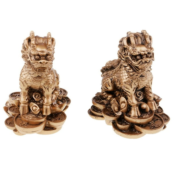 Estatuilla de China Antigua de Buena Artesanía de Tradición de Feng Shui China Bronce L