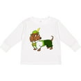 thumbnail image 3 of Inktastic Cute brown dachshund in traditional German costume Boys or Girls Long Sleeve Toddler T-Shirt, 3 of 5