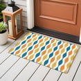 thumbnail image 4 of Yellow Turquoise Front Door Rugs 2x3 ft Medieval Print Waves Geometric Small Rug for Entryway Non Slip Washable Bathroom Door Mat Absorbent Floor Mat for Indoor Entrance, 4 of 9