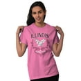 thumbnail image 3 of Illinois Cute Floral Bald Eagle Women's Plus Size Graphic Tee Brisco Brands 3X, 3 of 5