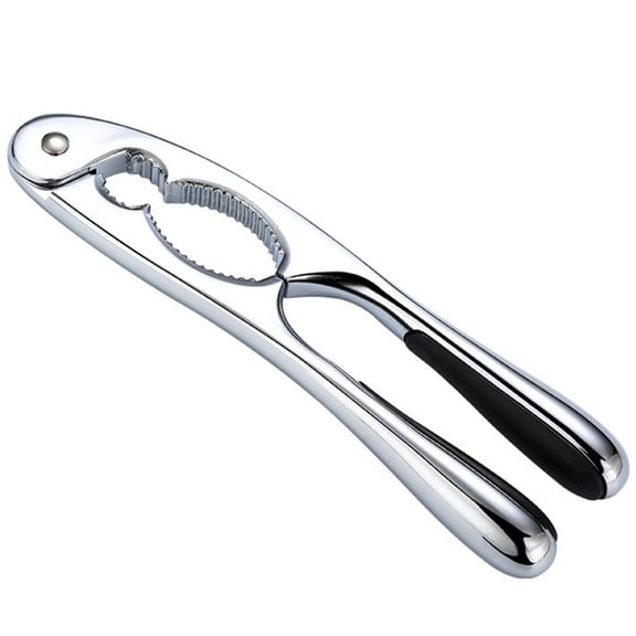 Homoyoyo Heavy Duty Walnut Cracker Silver Zinc Alloy Manual Nutcracker for Home