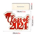 thumbnail image 2 of SKISUNO 1Pcs Graduation Table Decoration Red Cap Shape Wood Gift for Graduates and Friends 11.8x5.6x2in, 2 of 8