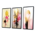 thumbnail image 3 of Designart "Vintage Pink Gold Circle Pastel Grace IV" Modern Geometric Framed Wall Art Set Of 3 - Gold Abstract Frame Gallery Set For Office Decor, 3 of 6
