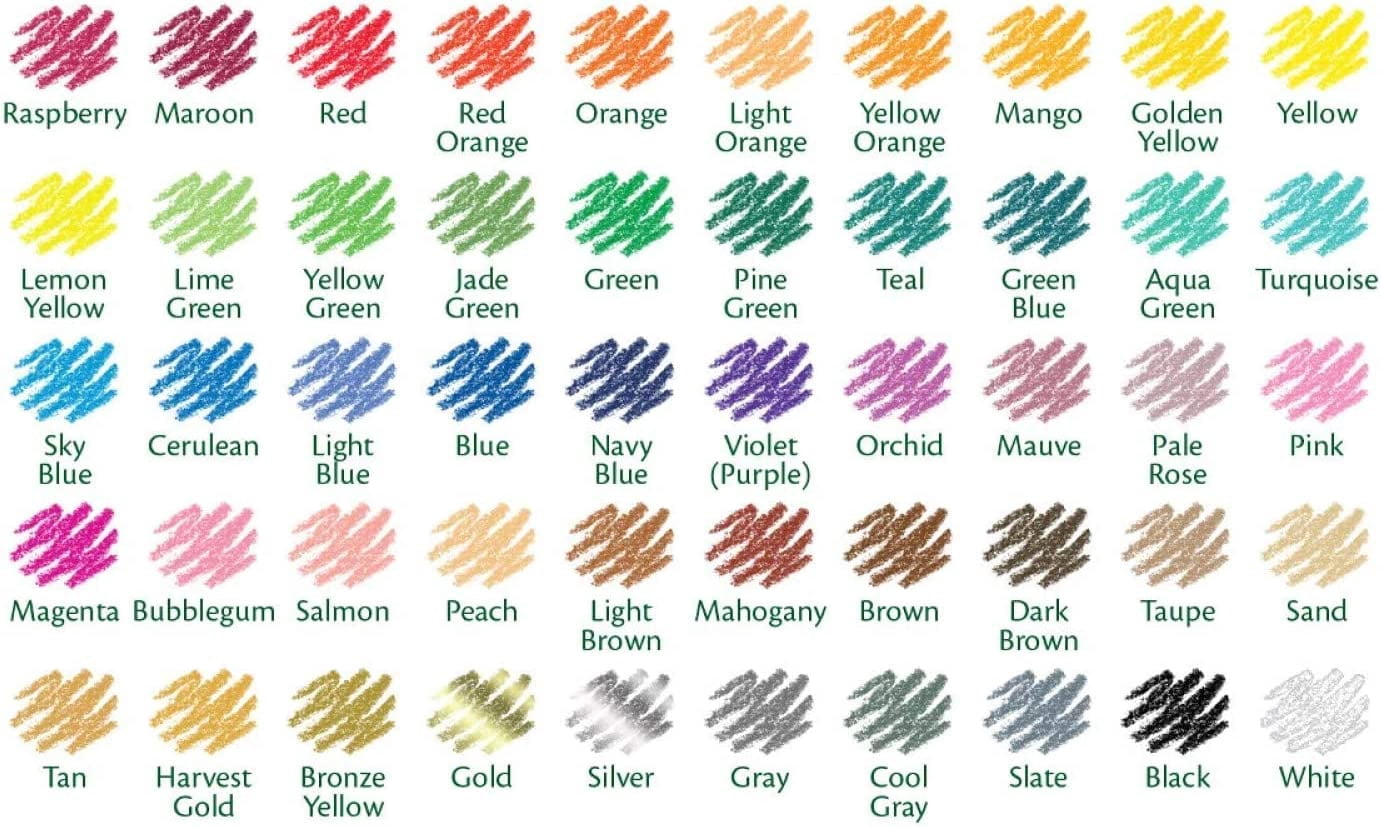 Adult Colored Pencils, Adult Coloring Drawing Pencils, 50 Count, Multicolor and 1 Pencil Sharpener (Gift Pack)