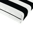 thumbnail image 3 of Jordan Manufacturing 45.5" x 23" Awning Onyx Black Stripe Rectangular Outdoor Chair Cushion with Ties, 3 of 9