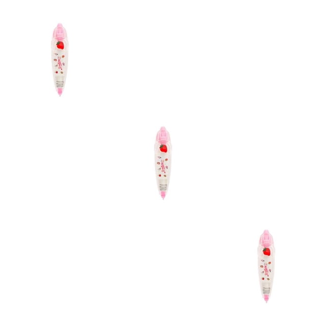 Transemion Correction Tape Sweet Gift Office Accessories Writing Sticker DIY Prop Strawberry Pattern 3Set