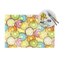 thumbnail image 4 of XMXT 1 Pcs Woven Placemats, Watercolor Donut Pattern Stain Resistant Anti-Skid Placemat for Kitchen Table, 12 x 18 inches, 4 of 6