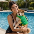 thumbnail image 5 of Dino Dog Life Jacket, Adjustable Dog Life Preserver, Ripstop High Buoyancy Dog Vest with Reflective Stripes & Rescue Handle, 5 of 6