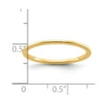 thumbnail image 2 of 14k Solid Yellow Gold 1.2mm Half Round Stackable Band Ring Size 5.5 Stackable Ring for Women and Men, 2 of 2