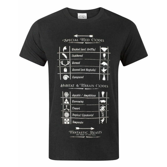 Fantastic Beasts And Where To Find Them Mens Black Short Sleeved T-Shirt