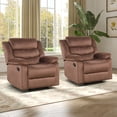 thumbnail image 6 of Bonzy Home Modern Comfort Reclining Chair Breathable Fabric Recliner Chairs, Brown, 6 of 9