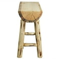 thumbnail image 3 of Montana Collection Counter Height Half Log Barstool w/ Exterior Finish, 3 of 3