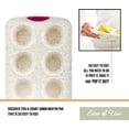 thumbnail image 3 of Trudeau Structure White Confetti Reinforced 6 Cup Jumbo Muffin Pan Silicone Bakeware, 3 of 7