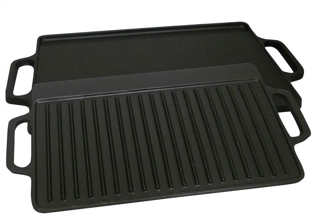 Seasoned Large Two Sided Cast Iron Griddle