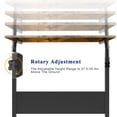 thumbnail image 6 of 23.6 inches Side Table on Wheels, Height Adjustable Desk with Tablet Slot, Portable Mobile Laptop Stand for Bed Sofa, Rustic Brown, 6 of 9