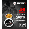 thumbnail image 6 of Hawki .50 Cal Reusable Training Soft Rubber Balls 500 Pack (Yellow), 6 of 7