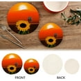 thumbnail image 4 of SKYSONIC 2 pcs Sunflower Butterfly Sunset Pot Holders Trivets, Heat Resistant Trivets,Autumn Fall Flower Cotton Thread Weave Mats for Hot Pads Pans Pot Bowl Teapot, 4 of 7