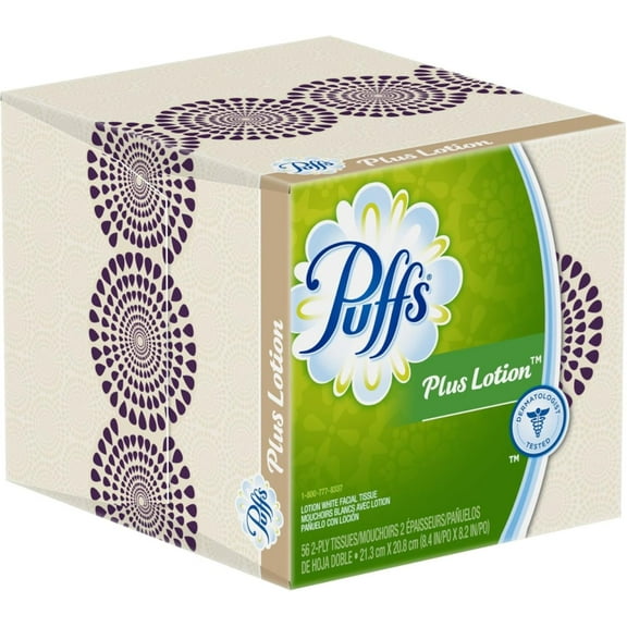 DYJP Plus Lotion Facial Tissues, 24 Cube Boxes (56 Tissues Per Box) (Old Version)
