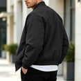 thumbnail image 3 of StSilkitty Lightweight Jacket for Men Solid Color Long Sleeve Full Zip Jacket Coat with Pockets Loose Casual Outerwear, 3 of 7