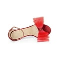 thumbnail image 4 of BLISSFUL STEP Women's Open Toe Ankle Strap Bow Tie Stiletto High Heels Sandals Red 8, 4 of 7